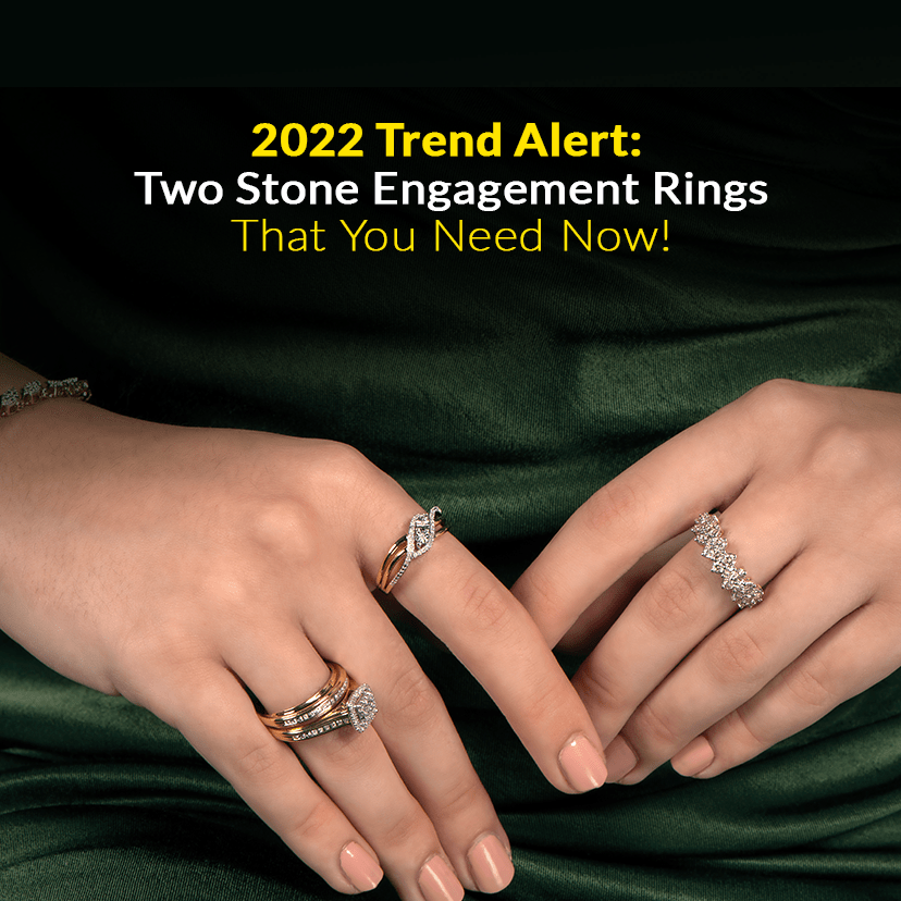 DIYA 3 Stone Moissanite Engagement Rings for Women, India | Ubuy