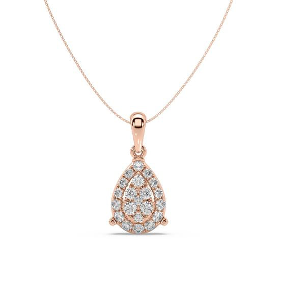 Made for You 10K Rose Gold 1/2 cttw Lab-Grown Diamond Pendant Necklace