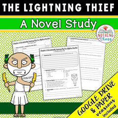 The Lightning Thief Novel Study Unit Cover Page