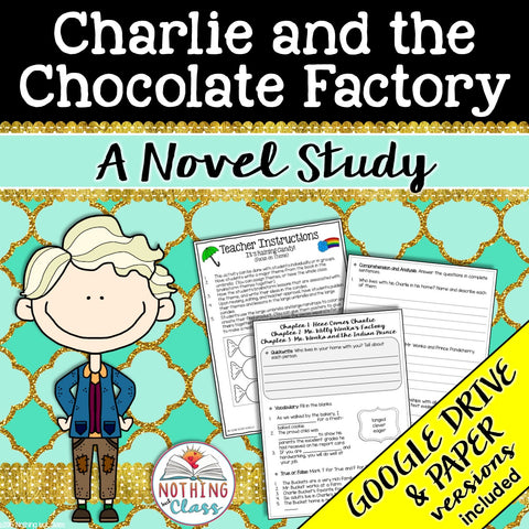 Charlie and the Chocolate Factory Novel Study Cover Page