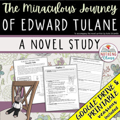 The Miraculous Journey of Edward Tulane Novel Study Unit Cover Page