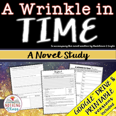 A Wrinkle in Time Novel Study Unit Cover page
