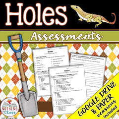 Holes | Assessments Quizzes Tests | Novel Study