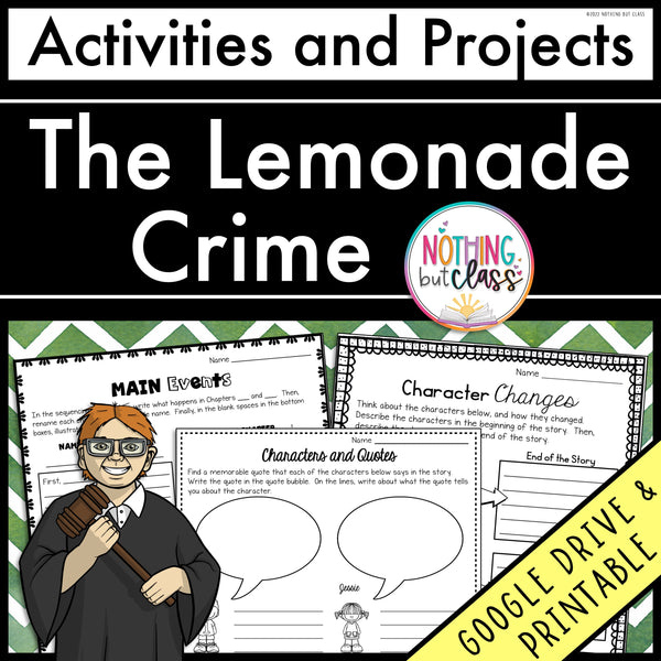 The Lemonade Crime | Activities and Projects