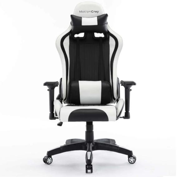 white leather high back desk chair