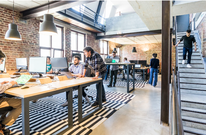 office with stairs