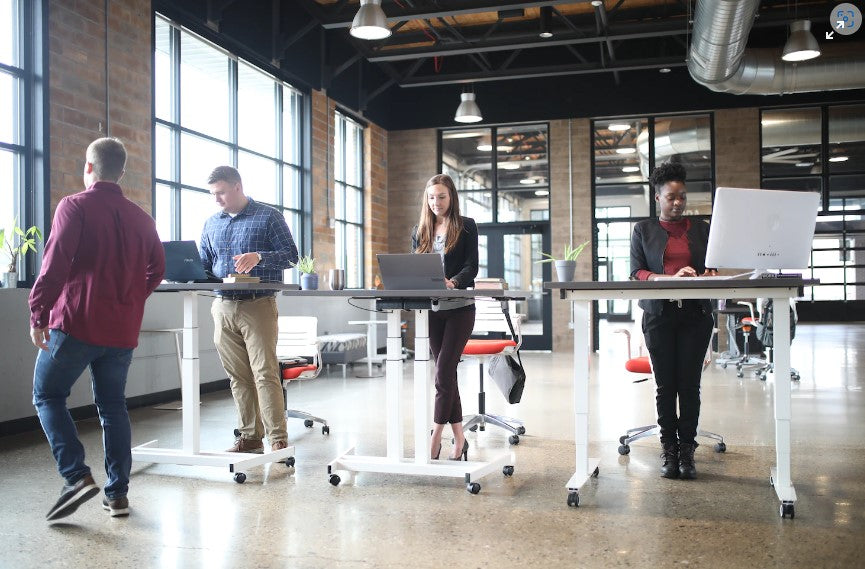 office with standing desks