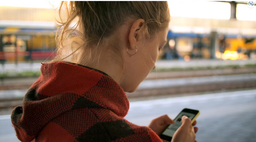 woman using mobile phone