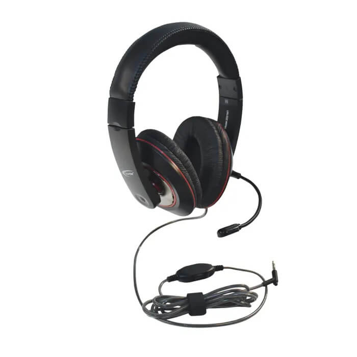 Califone 2021MT Deluxe Stereo Headsets with Ambidextrous Gooseneck Microphone