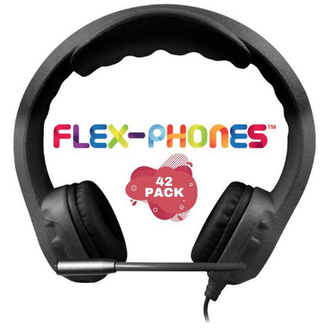 HamiltonBuhl Flex-Phones TRRS Headset with Gooseneck Microphone (42-pack)