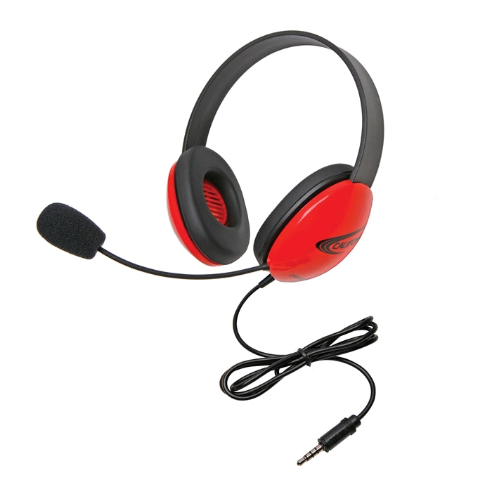 Listening First Stereo Headset - Red - To Go Plug