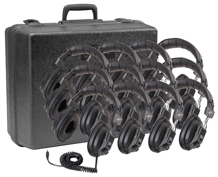 Switchable Stereo/Mono Headphone 12-Pack with Case