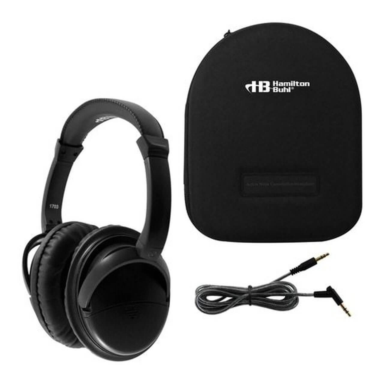 HamiltonBuhl Deluxe Active Noise Cancelling Headphones with Case