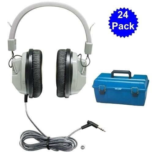 Lab Pack w/ 24 SC7v Headphones in Large Carry Case