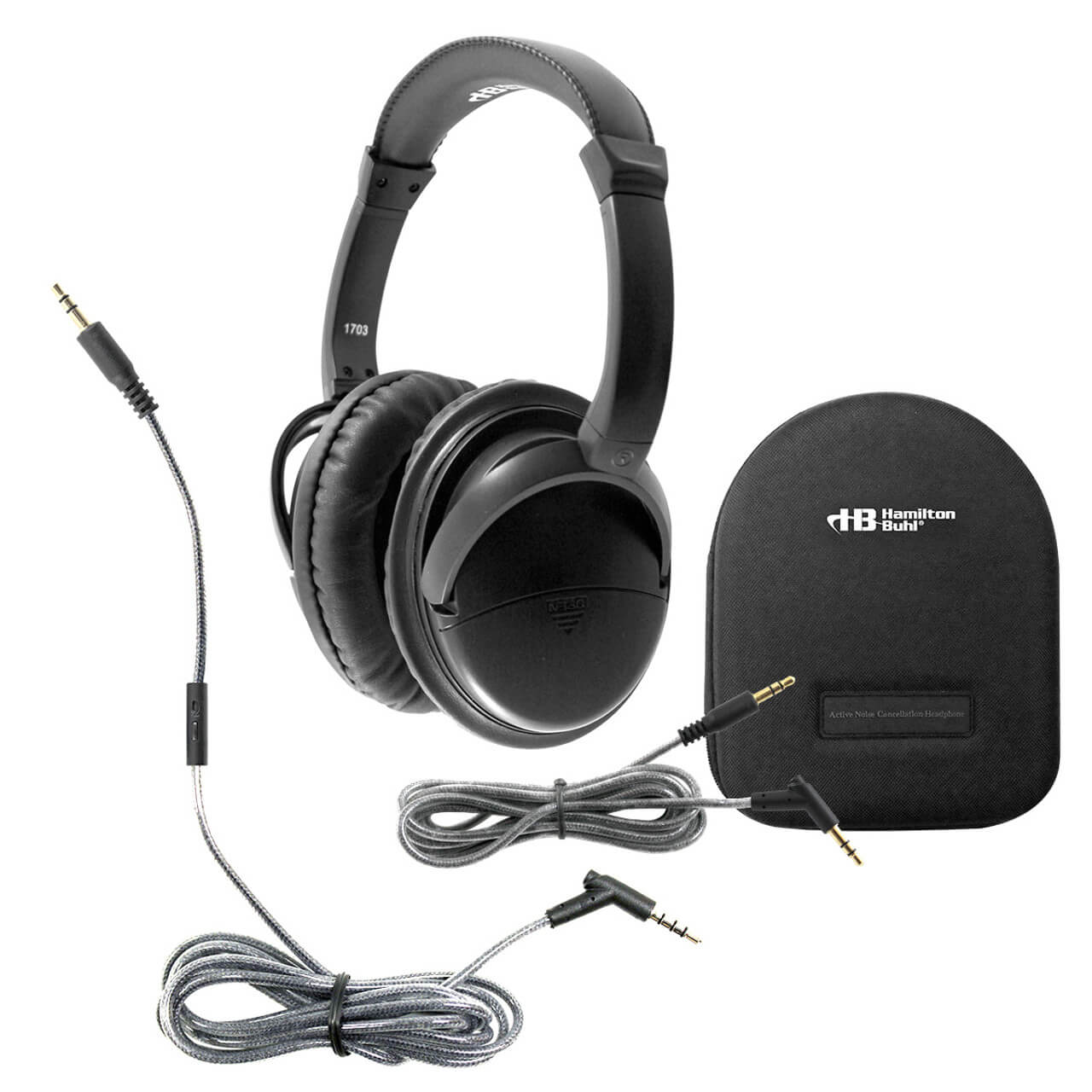 HamiltonBuhl Deluxe Active Noise Cancelling Headset with In-Line Microphone