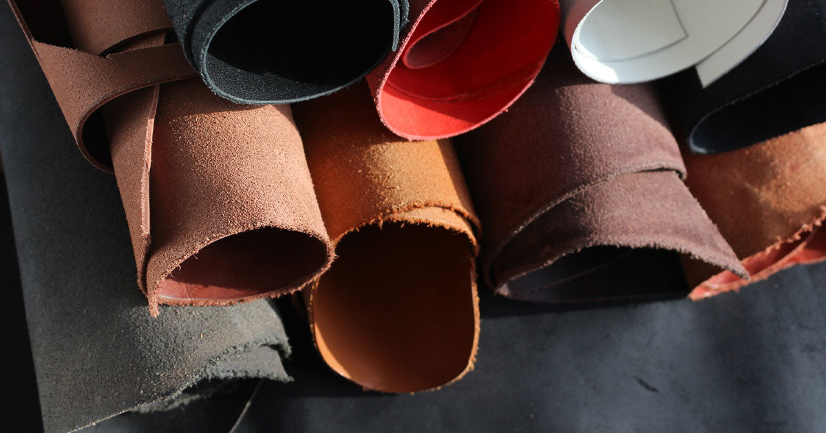 Roughout leather material for boots