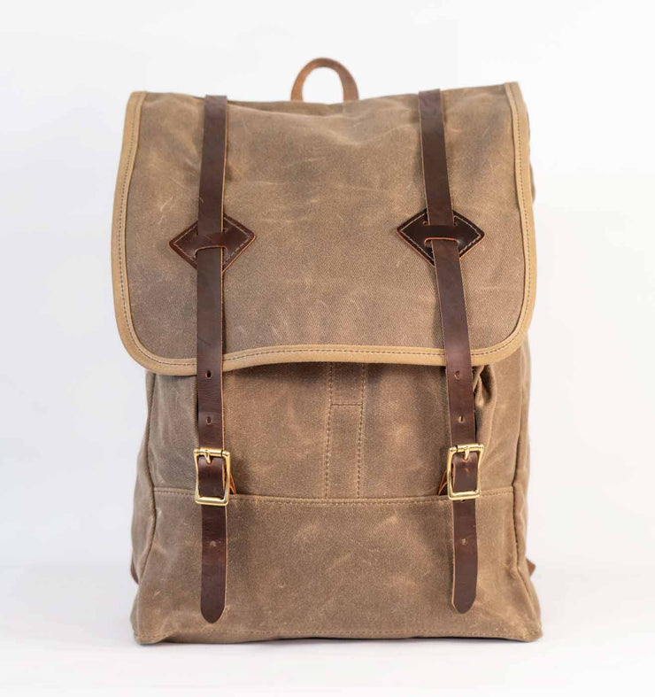 handmade waxed canvas backpack