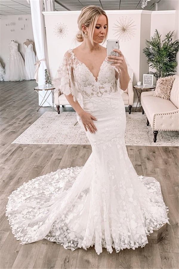 Mermaid One Shoulder Ruffle Wedding Dress With Tailored Beads, Crystal  Embellishments, Ruffles, And Sweep Train Plus Size Bridal Gown From  Dresstop, $300.71