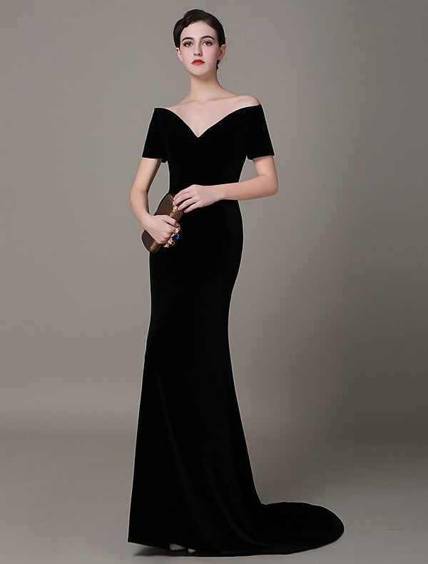 Vintage 1920s Black Panne Velvet Evening Gown 20s Formal Dress Size M -  Ruby Lane