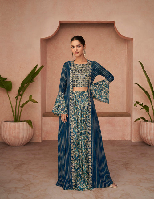 Engagement Wear Indo Western 3 Piece Set