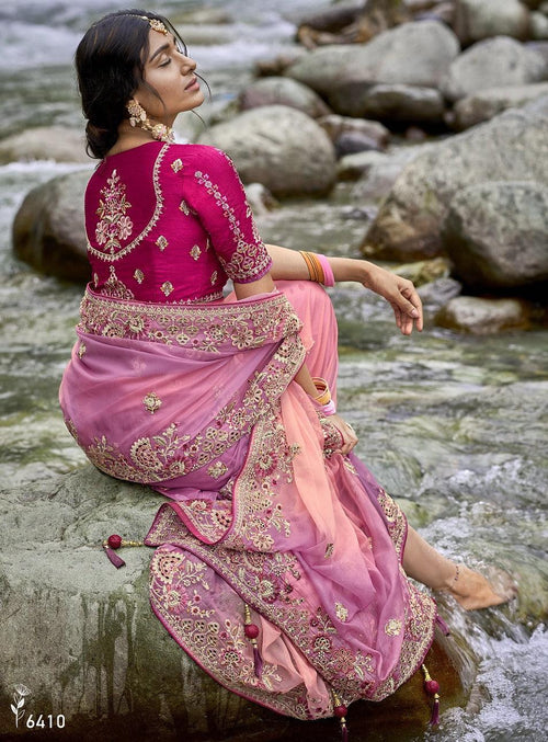 Marriage Function Wear Pink Silk Saree