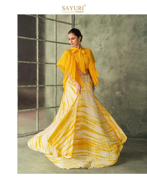 Haldi Party Wear Indo Western Skirt & Top