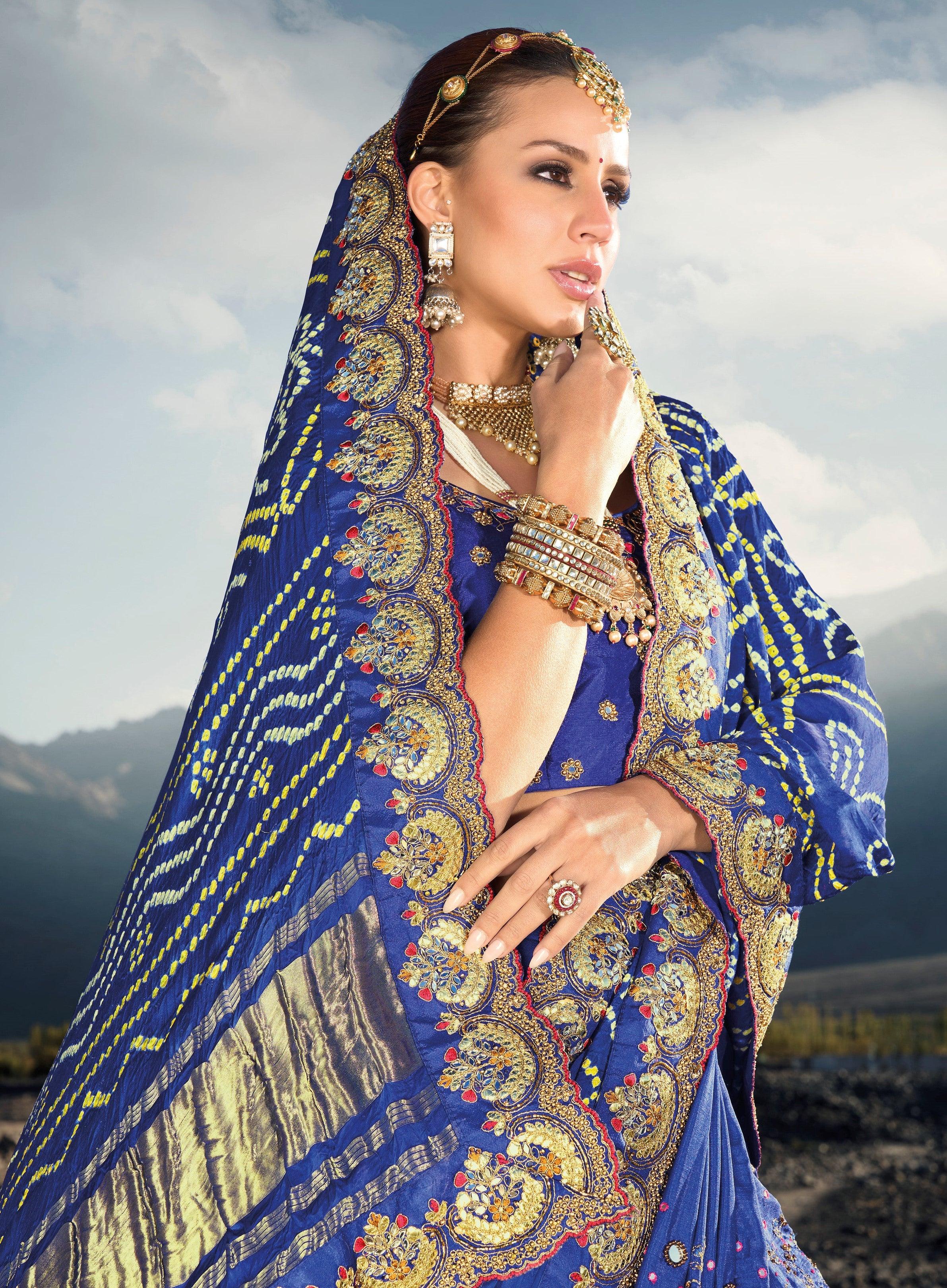 Buy Mirror Work Sarees Online in Latest Designs