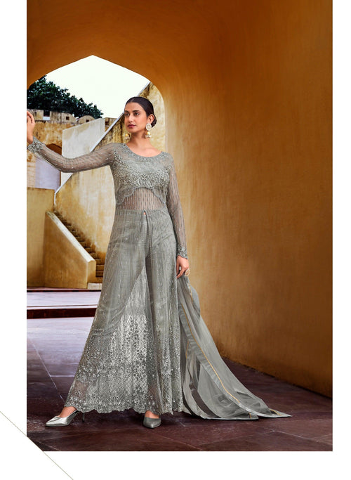 Bachelorette Indo Western Designer Floor Length Dress
