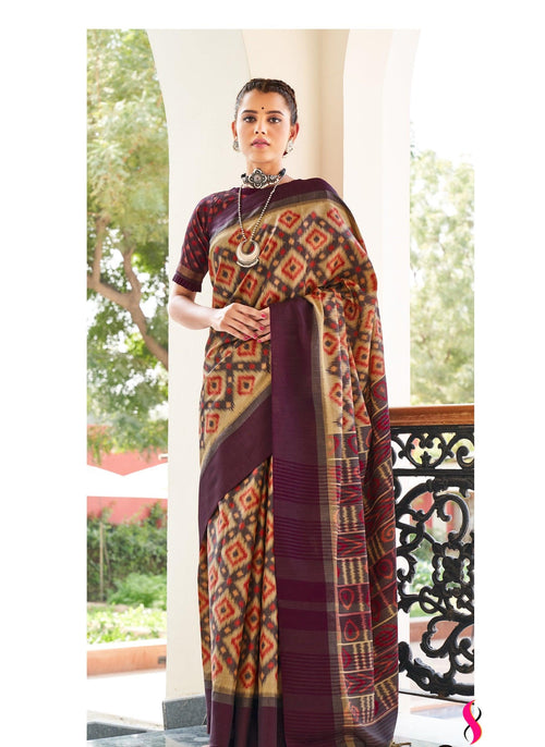 Afternoon Functions Wear Pochampally Silk Saree