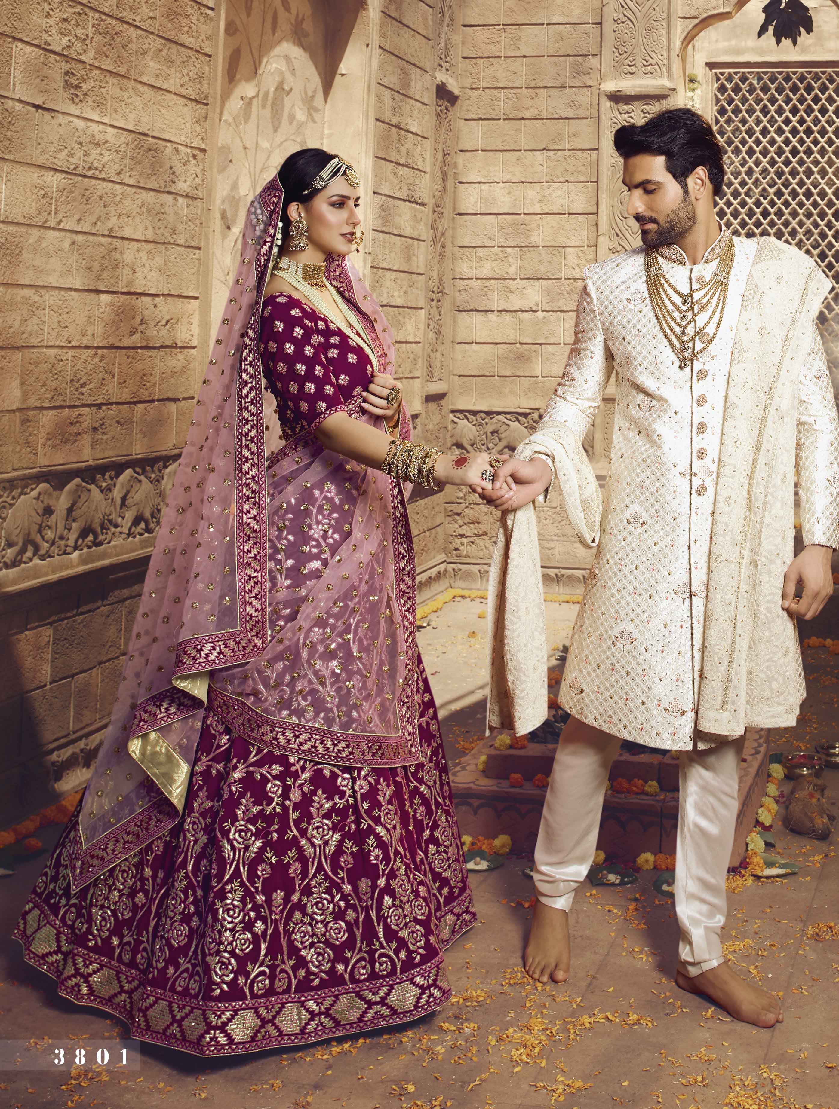 Magenta Raw Silk Embroidered Jacket Lehenga Set Design by AMRIN KHAN at  Pernia's Pop Up Shop 2024