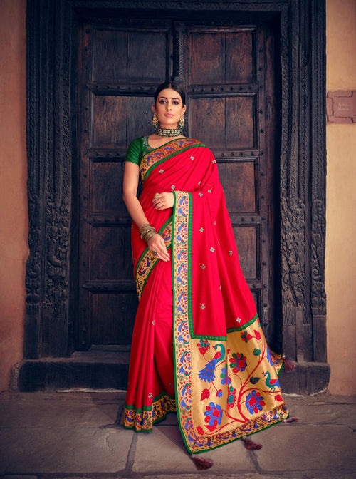 Marriage Party Wear Paithani Silk Saree