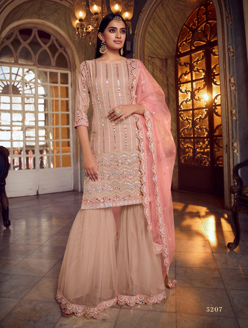 Sangeet Function Wear Designer Sharara Suit