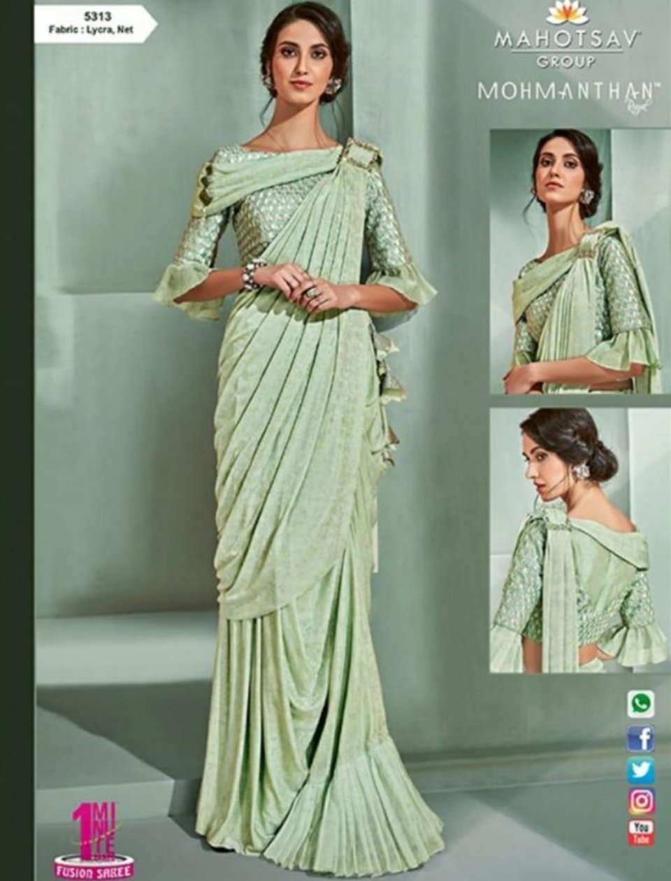 indo western saree