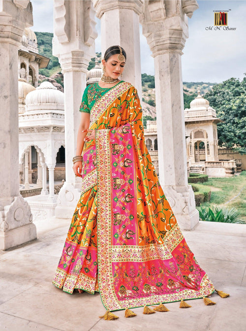 Wedding Attire Traditional Patola Saree | Shaadi Party Wear