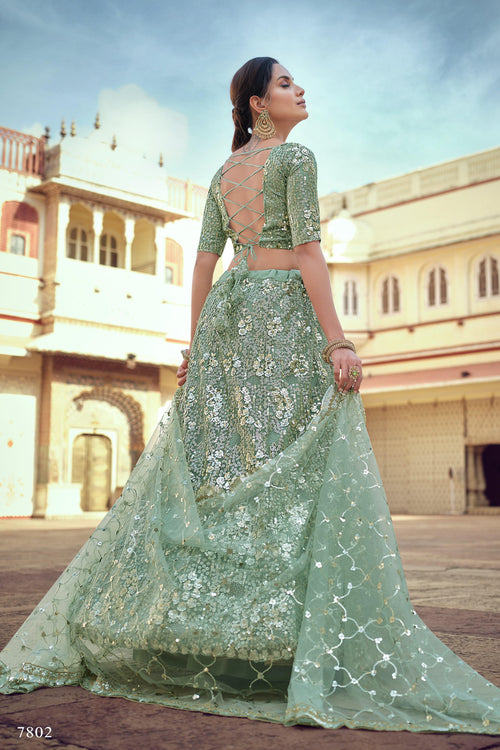 Pearl Party Wear Lehenga Set - Rana's by Kshitija