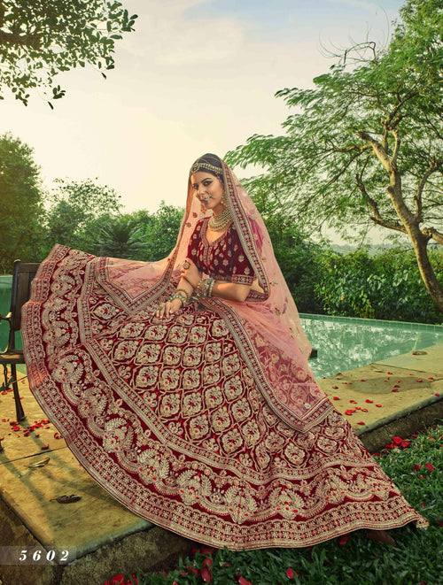 PINKKART PINKKART Heavy Embroidery Net Wedding Party Bridal Festival Lehenga  Choli With Dupatta 4528 at Rs 7950 | ब्राइडल लहंगा चोली in New Delhi | ID:  22746831297