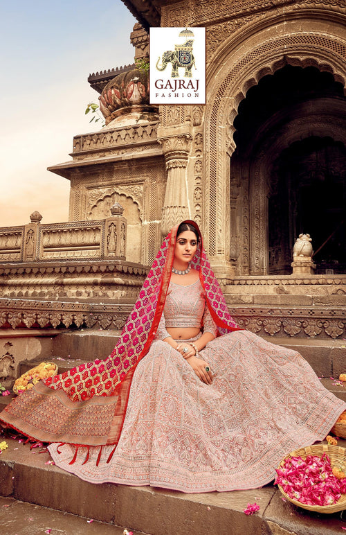 Reception Wear Designer Lakhnavi Ghaghra Choli