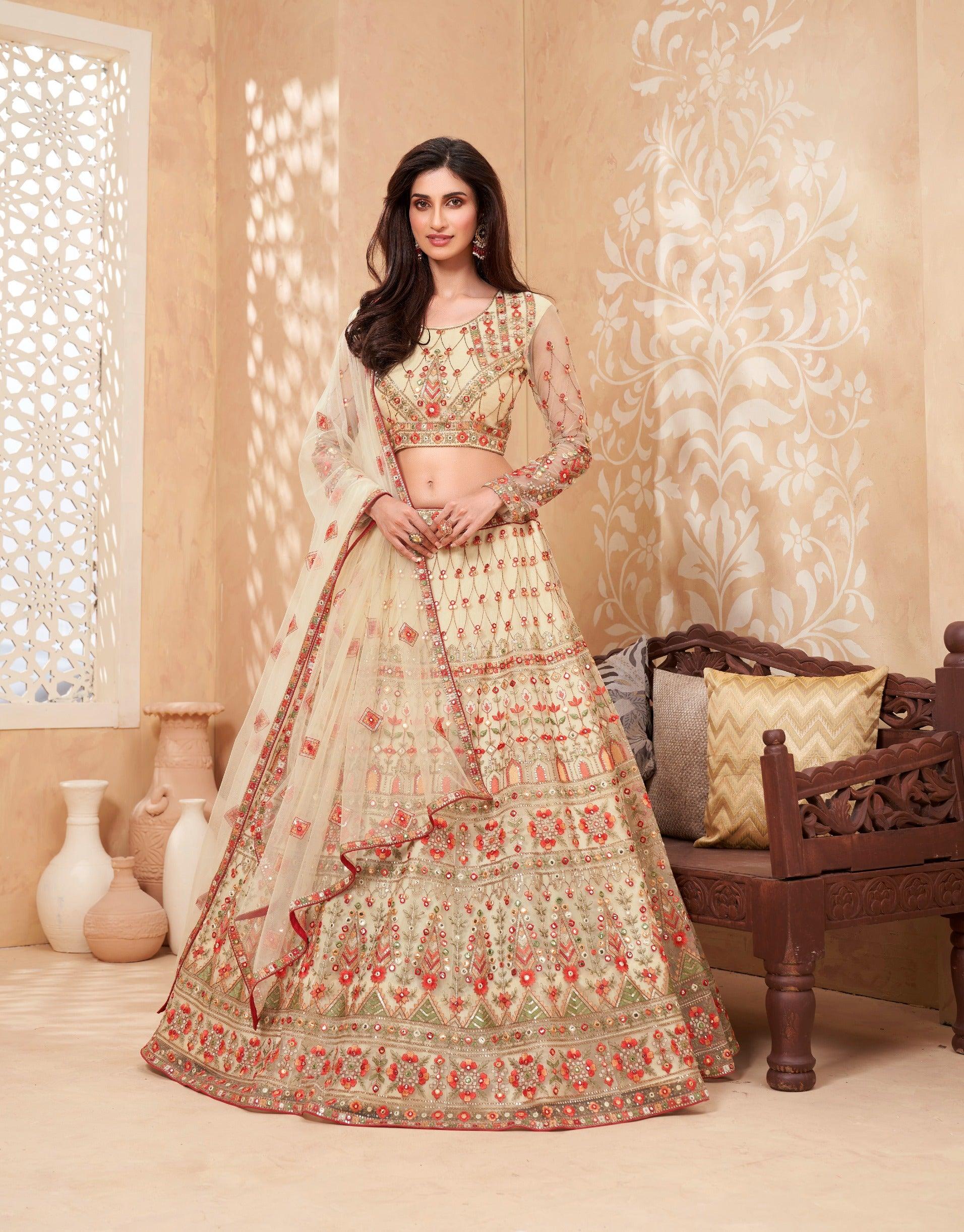 Elegant Ready-to-Wear Traditional Lehenga-Blouse-Dupatta sets