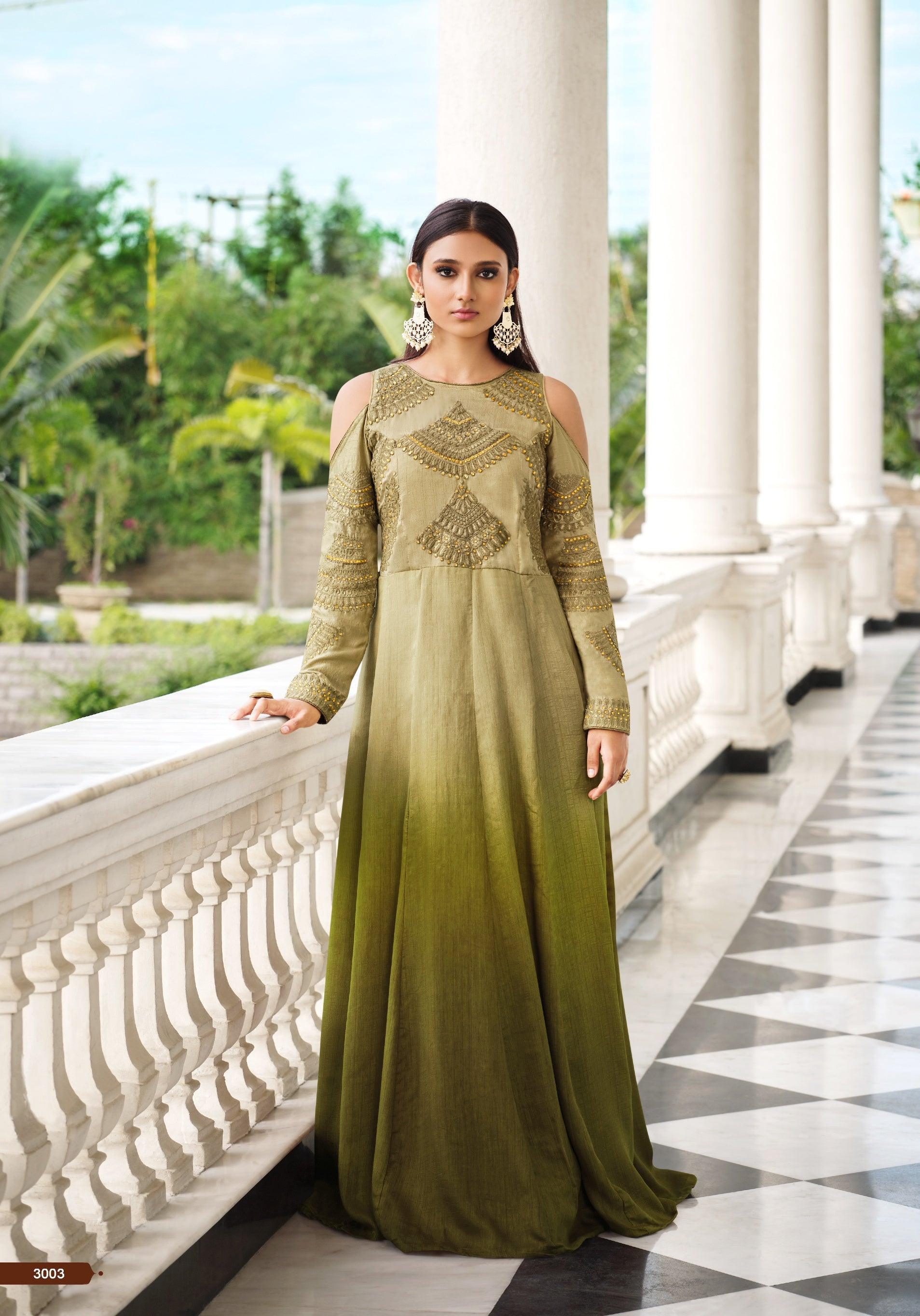 Georgette Indo Western Gown Party Wear for Women – g2gfashion.com