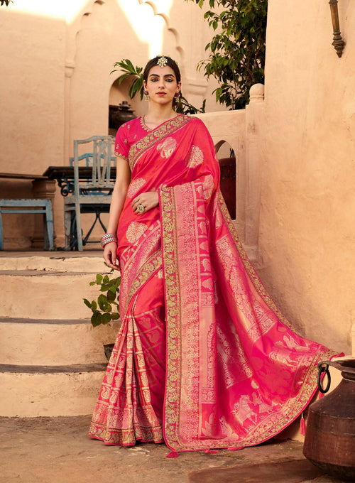 Purple Designer Saree With Thread Work | Kolour