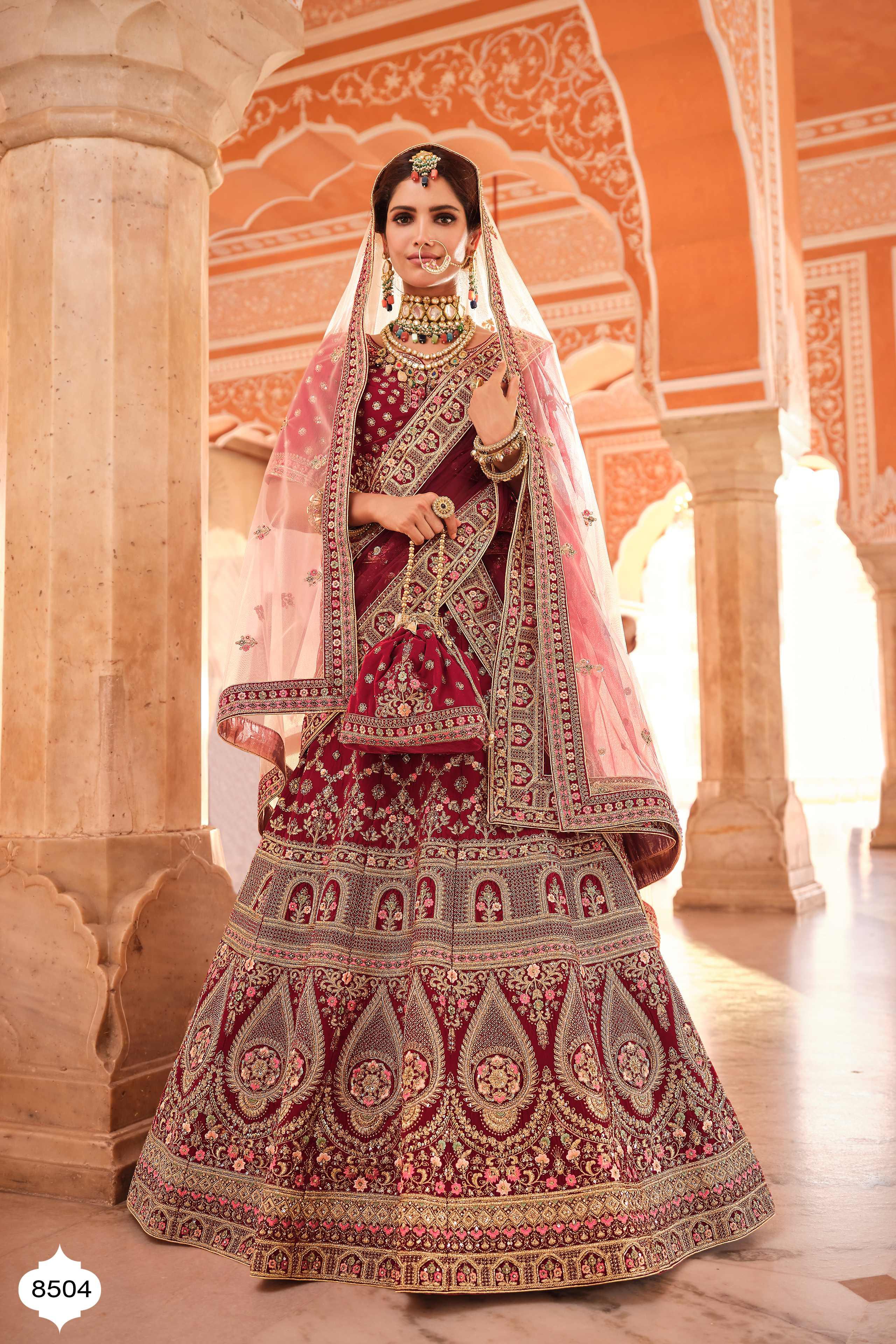This Bride Wore The Monochrome Red Lehenga Better Than Priyanka Chopra –  WedBook | Indian wedding reception outfits, Couple wedding dress, New  wedding dress indian