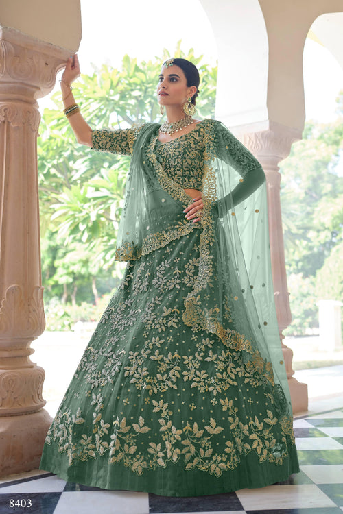 Buy Green Lehenga Choli Sets for Women by TRIGUNA Online | Ajio.com