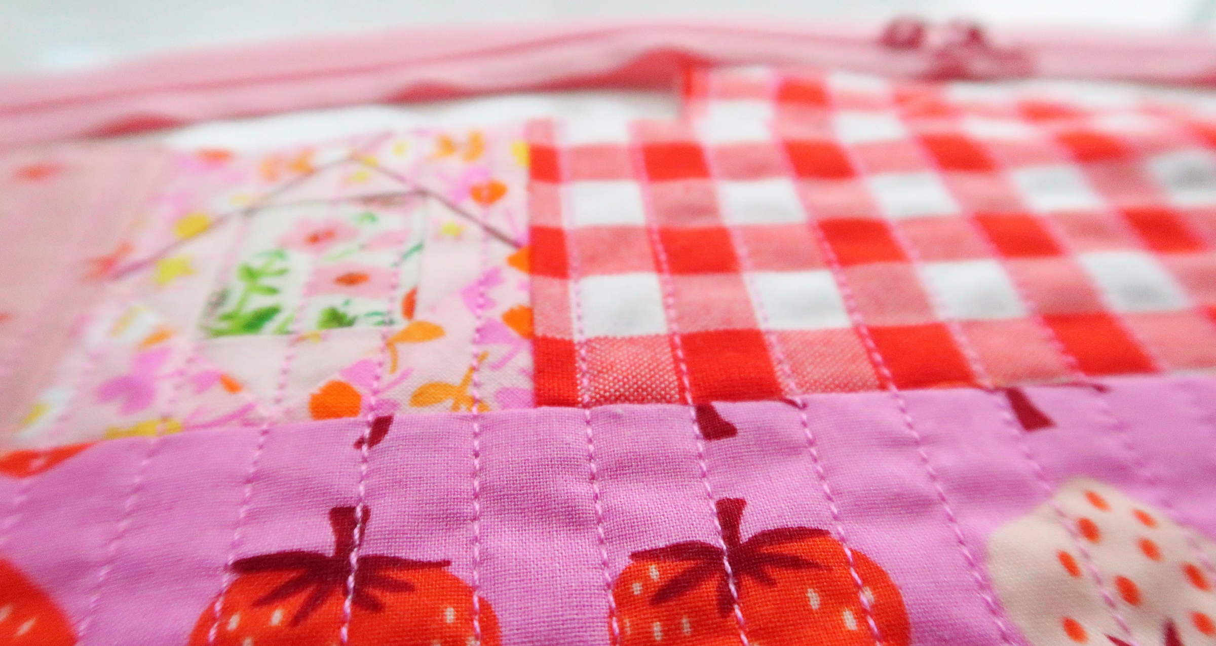 Arranging Fabric for a quilted Panel