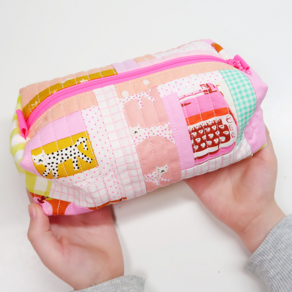 Quilted Boxy Pouch Sew Along