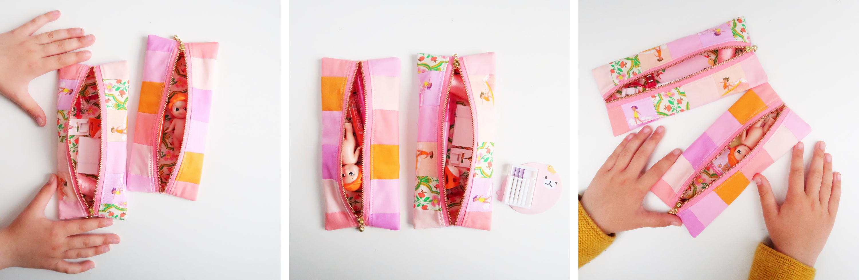 Patchwork Pencil Case FREE sewing pattern by Sweet Cinnamon Roses