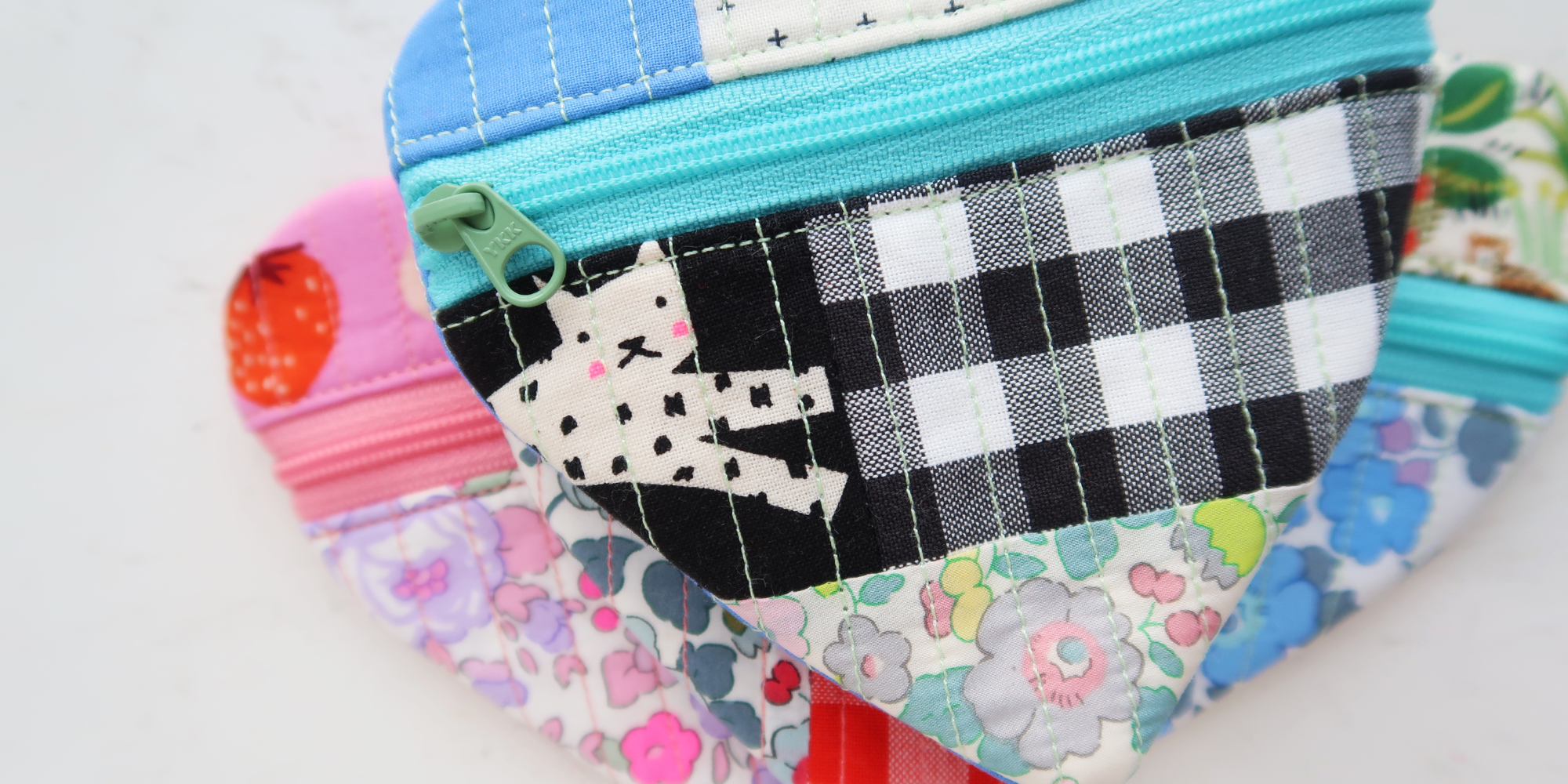 heart shaped zipper pouch - sewing pattern and video tutorial for beginners