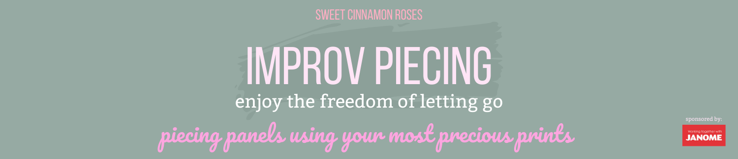 Sweet Cinnamon Roses - Improv Piecing, step-by-step sewing pattern