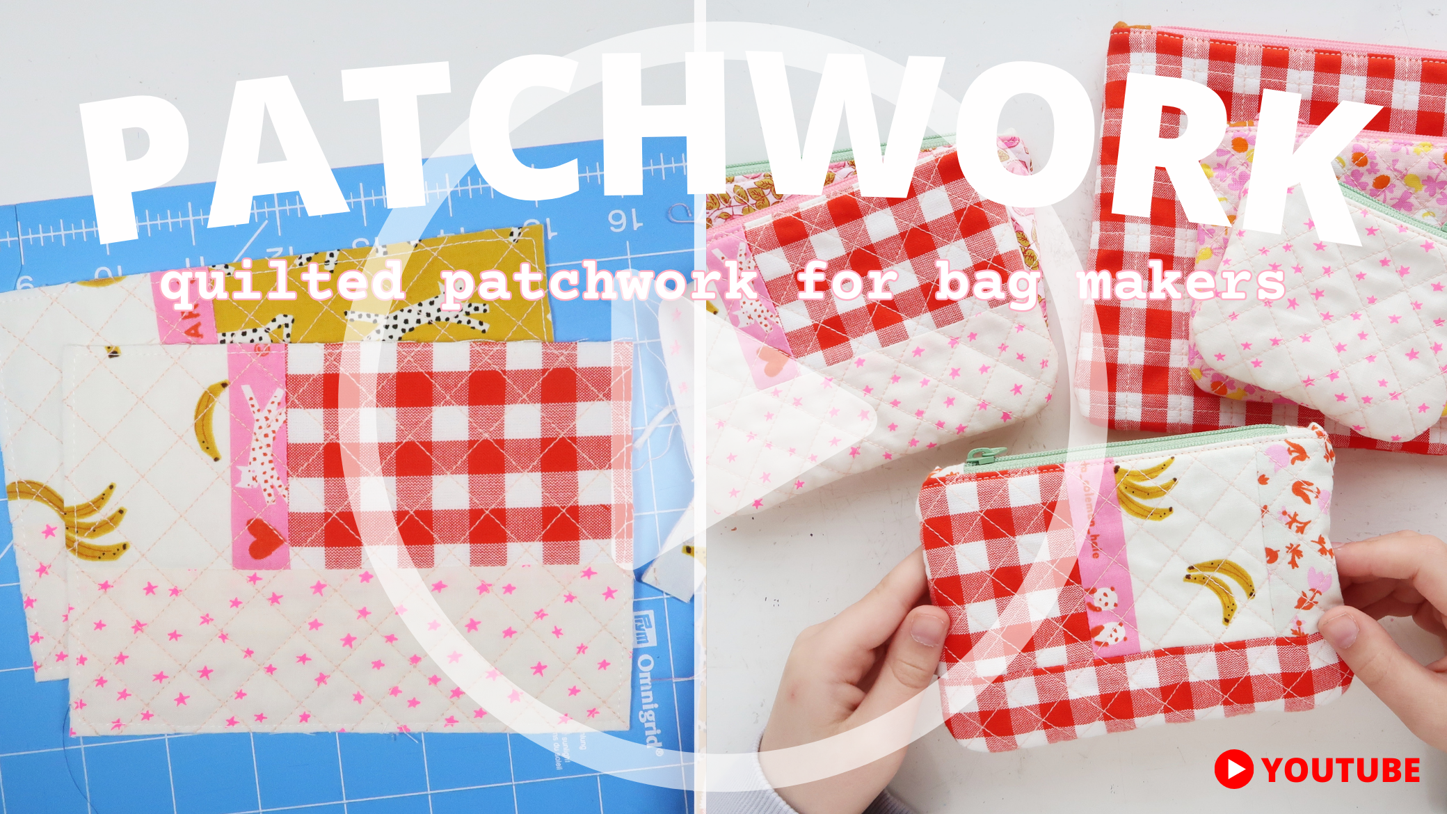 how to turn scraps into a patchwork panel for your next bag - video tutorial