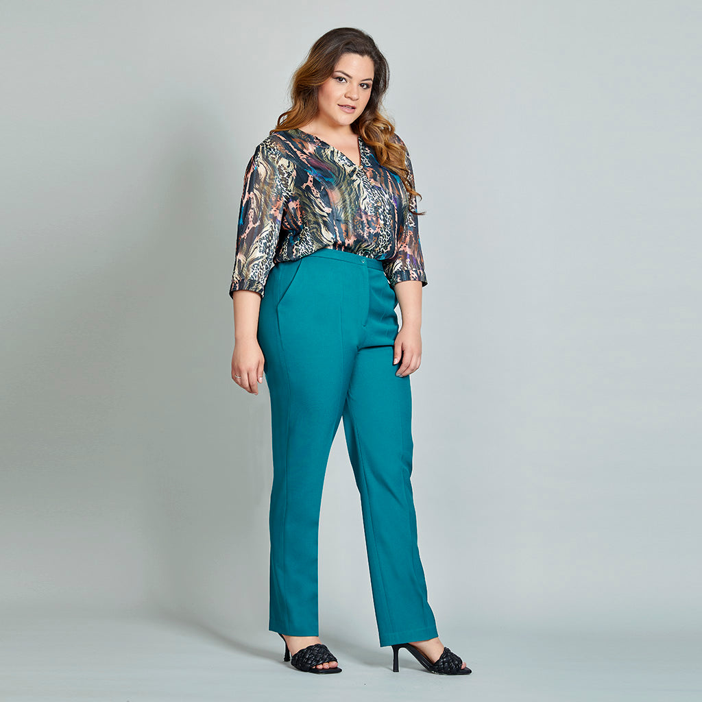 Conjunto de tres piezas con blusa, túnica y pantalón – Karen Kein