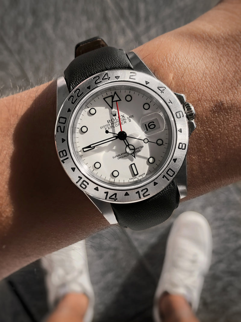 Black leather strap | Explorer 2 ref. 16570